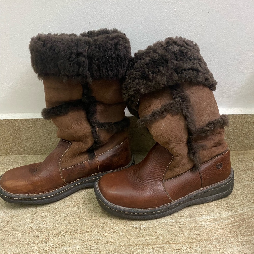 Born Brown Shearling Lined Women's Boots - Picture 4 of 15